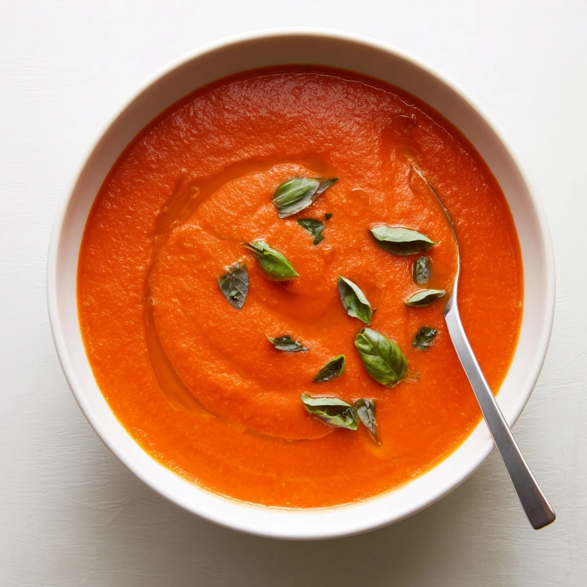 Creamy Tomato Soup with Basil