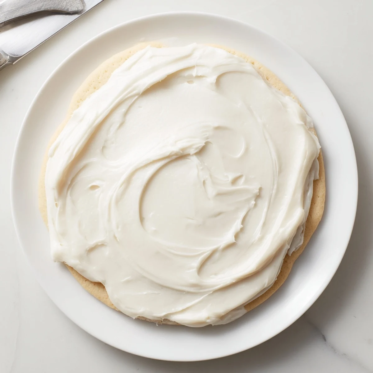 The Easy Sugar Cookie Frosting shows a smooth, glossy finish on colorful decorated sugar cookies.  