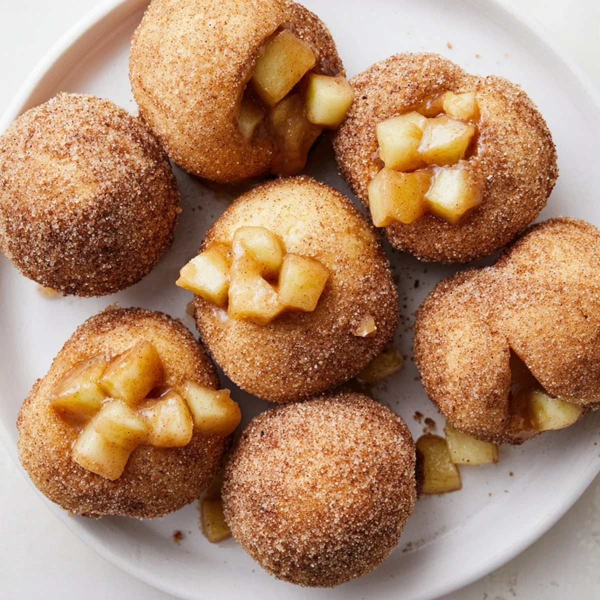 Freshly baked caramel apple pie bombs sprinkled with cinnamon sugar, perfect for sharing