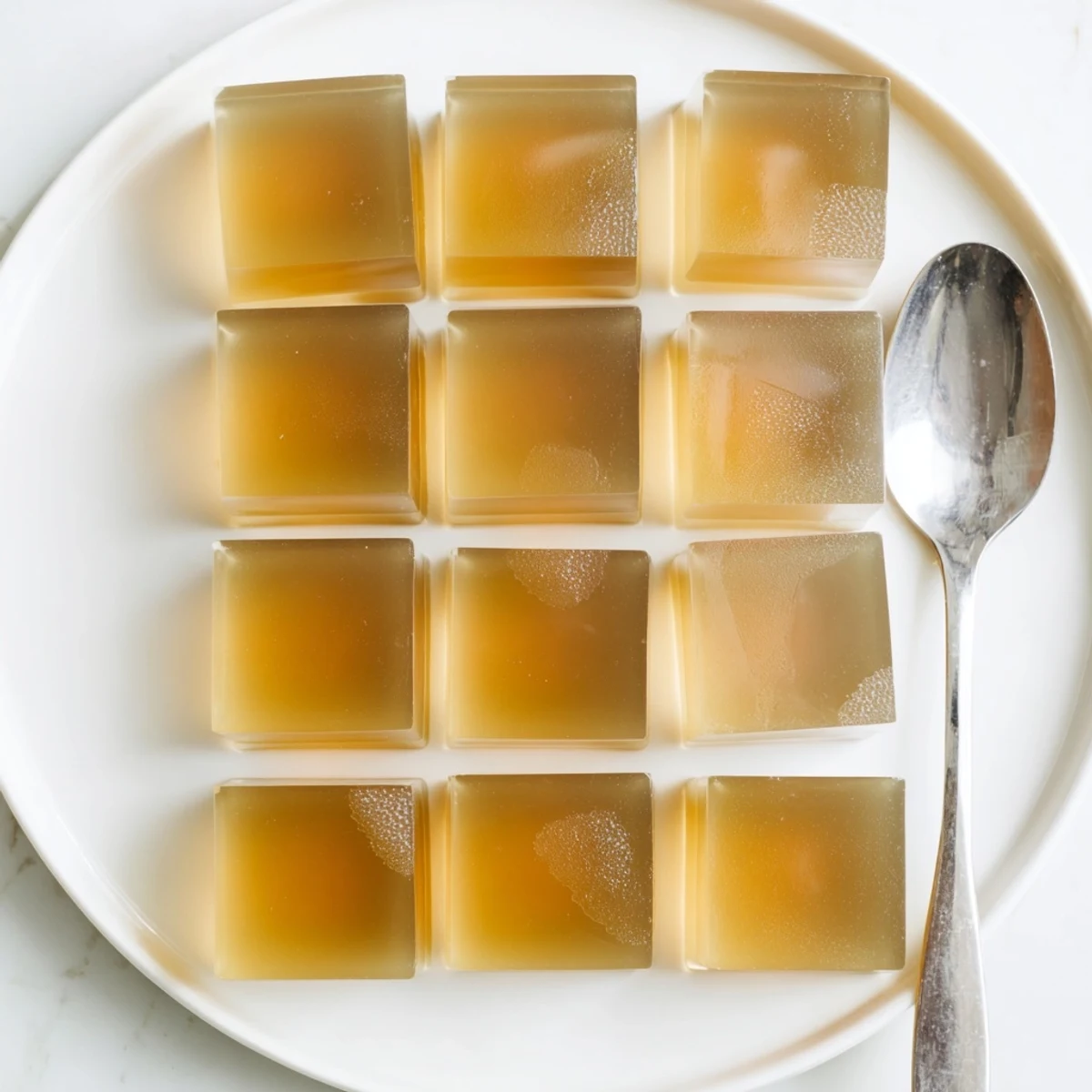 Colorful probiotic jello snacks set in silicone molds with vibrant fruit juice colors and smooth wobbly texture