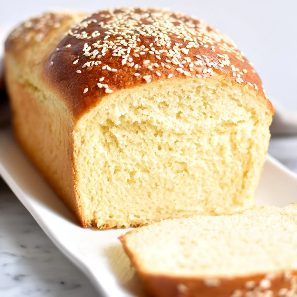 Freshly baked zero carb yogurt bread with golden crust cooling on wire rack ready for slicing