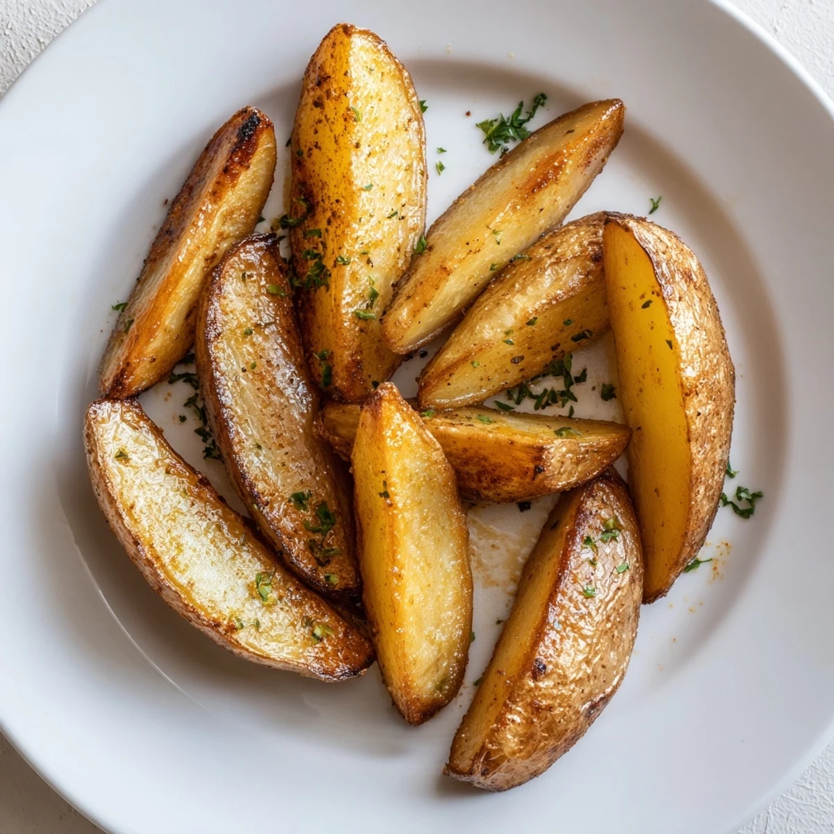 Herby garlic and paprika Potato Wedges, oven-baked and served with aioli