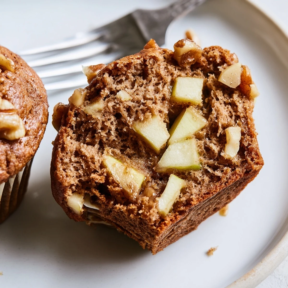 Healthy Apple Cinnamon Greek Yogurt Muffins steaming on wire rack, cinnamon aroma
