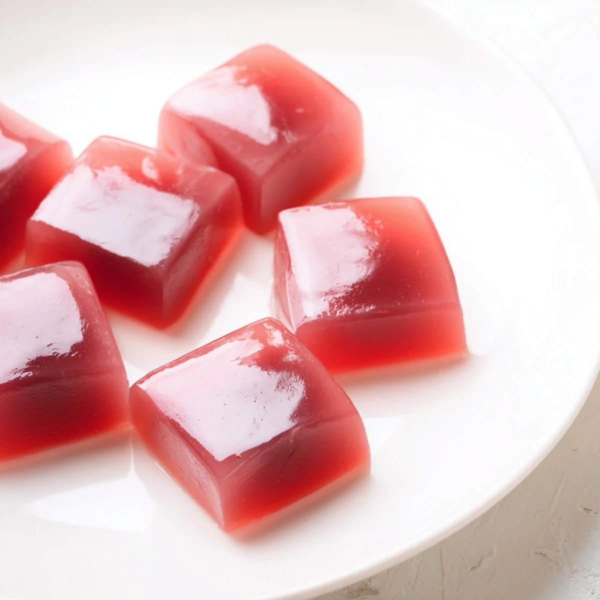 Glossy raspberry gummy snacks made with real fruit resting in heart-shaped silicone molds, ready for lunchboxes