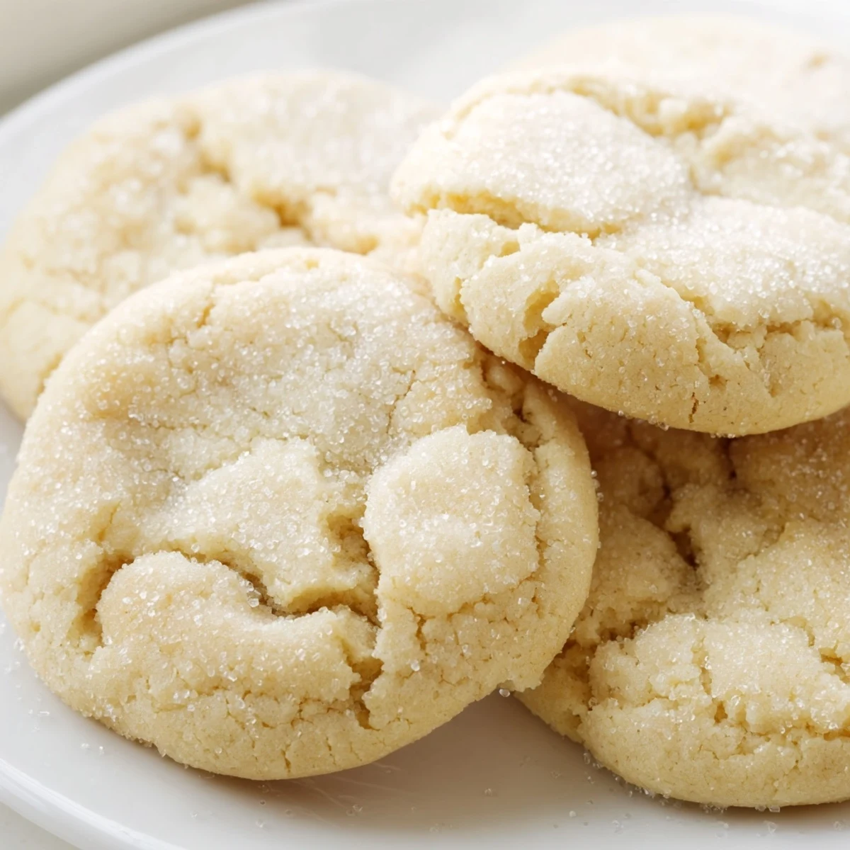 Golden classic sugar cookies with crisp edges cooling on a wire rack after baking