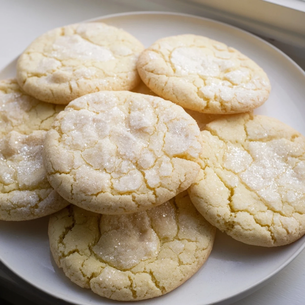Soft buttery sugar cookies arranged on a rustic plate ready for holiday decorating