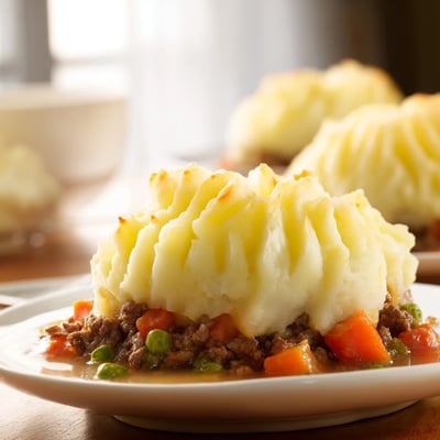 Golden ridged potato topping crowns a hearty beef and vegetable filling for this classic, comforting Easy Shepherds Pie.