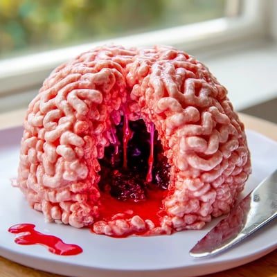 Spooky Stuffed Crispy Rice Brain