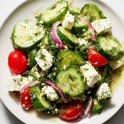 Feta Cucumber Herb Salad