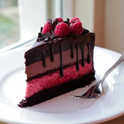 Raspberry Chocolate Mousse Cake
