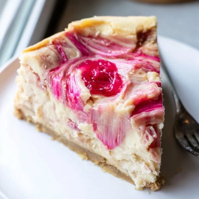 Keto Rhubarb Cheesecake